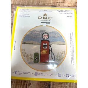 Dmc Vintage Gas Pump Cross Stitch Kit Retro Crafting Embroidery Pattern